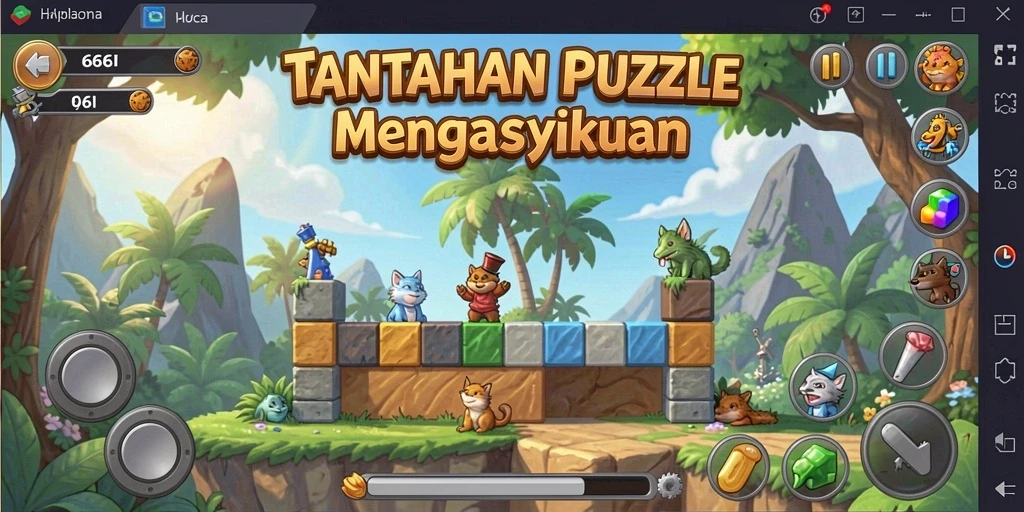 Gambaran gameplay menarik dari 666I, teka-teki yang menantang.