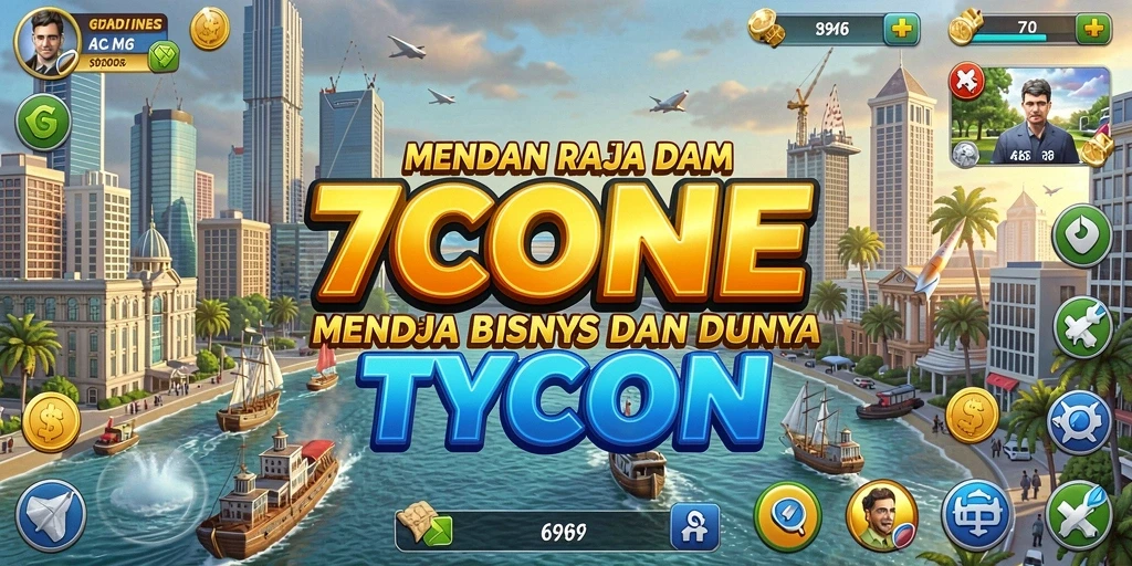 Tangkapan layar utama menampilkan gameplay Tycoon yang seru.