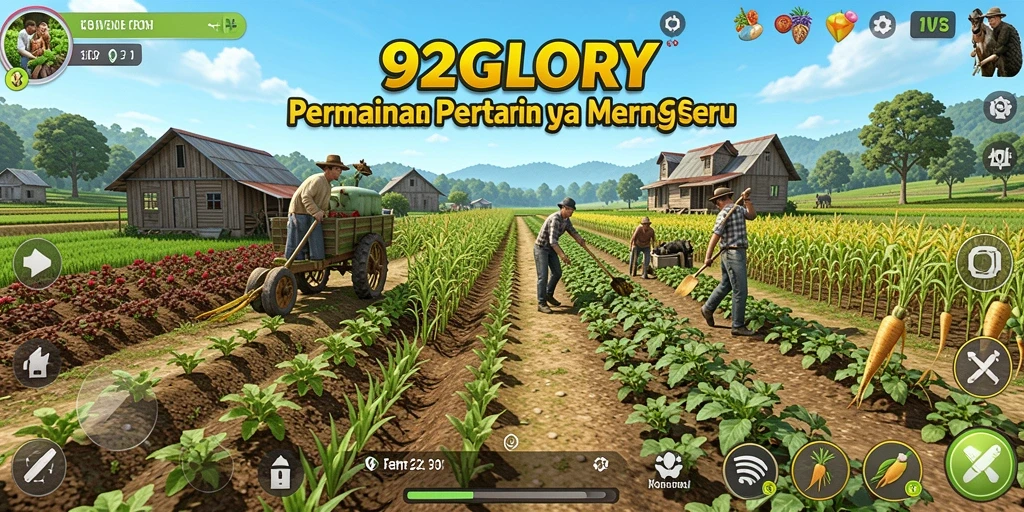 Tampilan gameplay Farming yang interaktif dan menarik di 92GLORY.