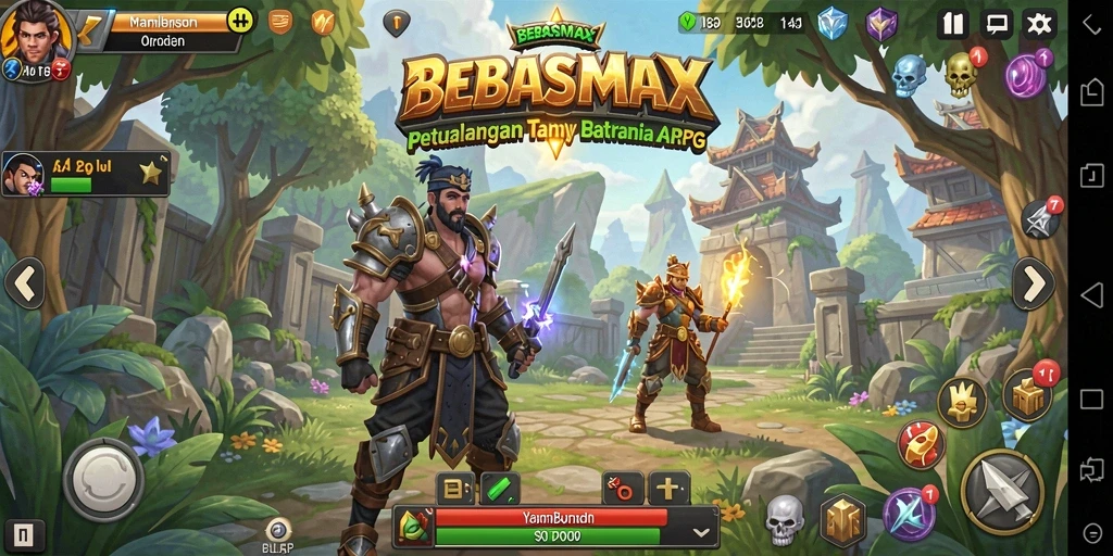 Tangkapan layar BEBASMAX menampilkan aksi pertarungan yang mendebarkan di dunia ARPG.