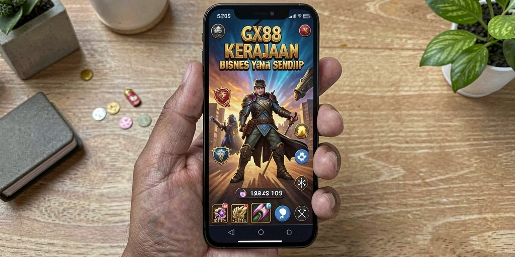 Screenshot utama GX88 menampilkan gameplay seru dalam membangun kerajaan bisnis.