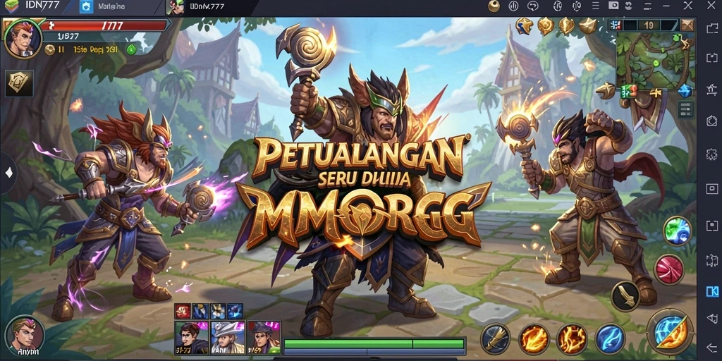 Tampilan menakjubkan dari gameplay IDN777 dalam dunia MMORPG.