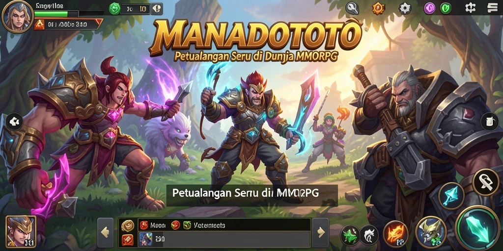 Screenshot gameplay MANADOTOTO dengan aksi seru dalam pertempuran MMORPG.