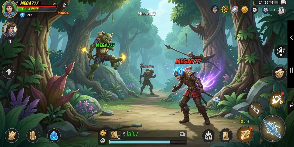 Tampilan gameplay MEGA777 yang menawan dan interaktif.