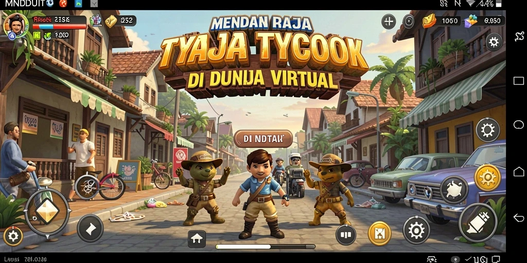 Tampilan gameplay MNDUIT yang menarik dan penuh strategi Tycoon.