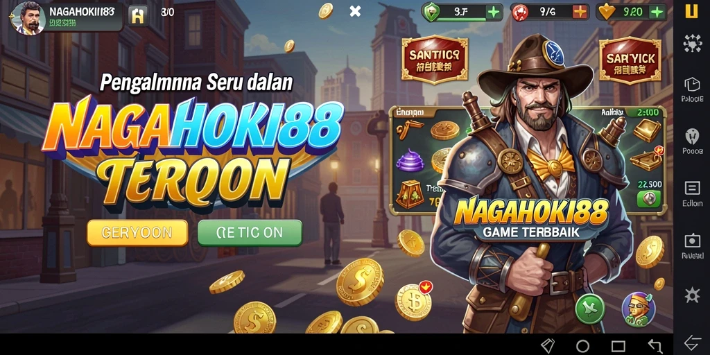 Screenshot gameplay <strong>NAGAHOKI88</strong> yang menampilkan manajemen bisnis yang seru.