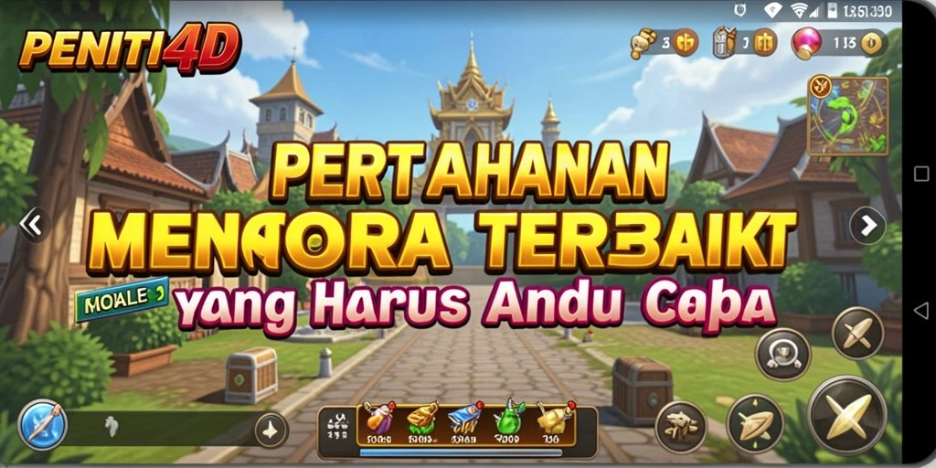 Screenshot utama PENITI4D menampilkan aksi seru dalam gameplay Tower Defense.