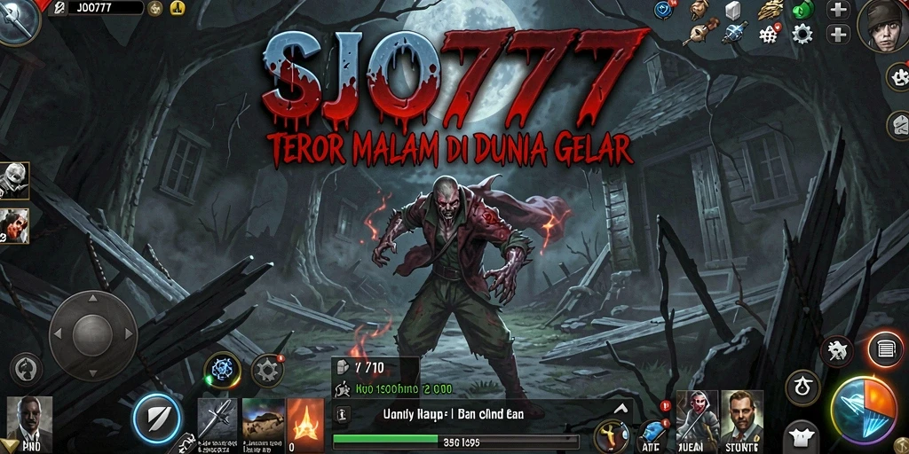 Screenshot gameplay SJO777 menampilkan suasana horor yang mencekam dan mendebarkan.