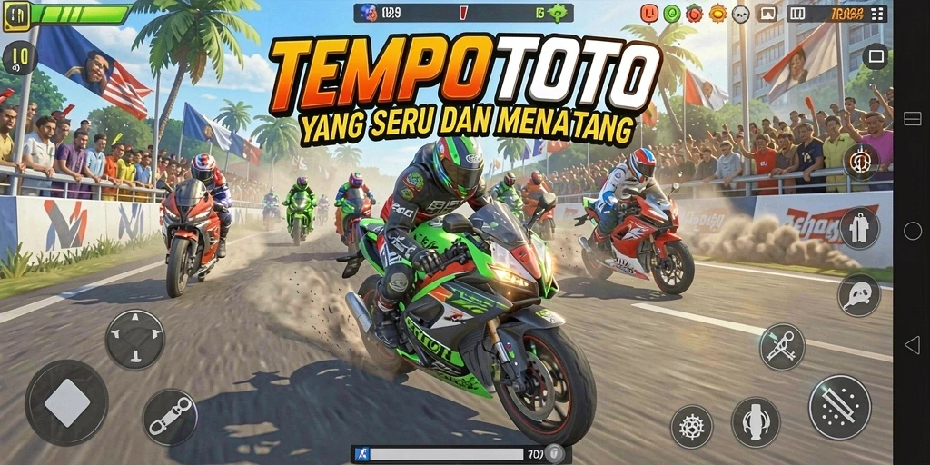 Tampilan gameplay seru dan menegangkan dari TEMPOTOTO.
