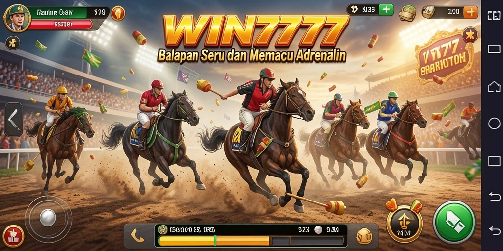 Tampilan gameplay balapan yang seru di WIN777.